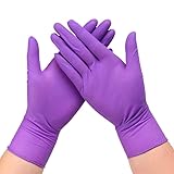 PBHOVIITG 20/50/100PCS Lila Einweg Nitril Handschuhe Haushalts Reinigung for Schönheit Salon Kosmetikerin Nagel Latex & Pulver Freies(Purple 50PCS,M)