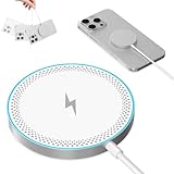 Mag-Safe Ladegerät iPhone, Magnet Wireless Charger Induktive Ladestation für iPhone 17 16 15 14 13 12 Series, iPhone Induktive Kabelloses Ladepad Ladestation für Air-Pods 3 2 Pro