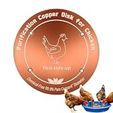Kupferscheibe für Vogeltränke – 10,2 cm Wasseraufbereitungsplatte, 9,9 x 9,9 x 0,02 Zoll große Metallreinigungsscheiben, für Garten, Terrasse, Rasen, Schüssel, Geflügelfarm, Vieh, Hühnerstall