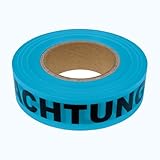 PROlac Trassenwarnband 75 m x 40 mm – Warnband mit Aufdruck „ACHTUNG WASSERLEITUNG“ – Robustes Trassierband, Markierungsband für Bau & Tiefbau – Gut sichtbares & widerstandsfähiges Trassenwarnband