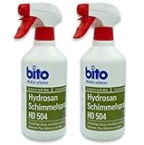 Hydrosan Schimmelspray 2x 500 ml - Profi Schimmelentferner zur Bekämpfung von Schimmel, Pilzen Chlorhaltiges Spray EXTRA STARK entfernt Schimmel langfristig EINFACHE ANWENDUNG (2x 500ml)
