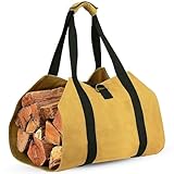 Generisch Brennholztasche, Kaminholz Tragetasche, Wasserfest, Outdoor, Camping, Holzscheit for Streichhölzer, Brennholzhalter mit Griffen, Brennholz-Tragetasche