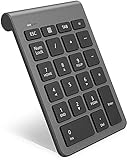 Rytaki 【Verbesserte Version】 Bluetooth Ziffernblock, Ultra Dünn Kabellos Externer Nummernblock 22 Tasten Wireless Numpad für Laptop, Tablet, Notebook, PC, Desktop und mehr