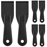 6 Stück Spachtelmesser aus Kunststoff, 5, 1 cm, schwarz, flexibles Spachtelmesser aus Kunststoff, zum Reparieren von Wänden und zum Einkleben von Putz