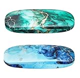 Camptrip 2 Stück Hardcase Brillenetui, Brillenbox Hartschalen Brillenetui Tragbar Brillen Etui,Geeignet für Damen,Herren,Kinder