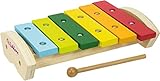 Eichhorn 100005075 - Holz Xylophon, 24 x 15 cm, 6 x Holznoten, Klöppel
