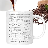 Generisch Mathe Trinkbecher - 320ml Keramikbecher Mit Formeln Innovatives Trinkgefäß | Mathematik Trinktasse | Für Heiß- Und Kaltgetränke Wie Tee, Milch, Milchtee Und