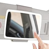 Auto-Visier-Kosmetikspiegel - LED-Autospiegel mit Touchscreen,Dreistufiges Dimm- und Autospiegellicht für Make-up, LKW, SUV und Rückspiegel