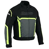 Motorradjacke Herren Textil Wasserdicht, Winddicht & Atmungsaktiv,Mit Herausnehmbaren Protektoren,Bikerjacke Motorradjacke mit Protektoren (DE/NL/SE/PL, Alphanumerisch, XL, Regular, Regular, BLACK)