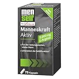 Menself Manneskraft Aktiv (75 Kapseln) - mit L‑Arginin + Vitamin C – 5000 mg L‑Arginin pro Tagesdosis- unterstützt Gefäßfunktion & Vitalität - Geeignet für Kraftsport