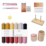 Nähgarn-Set aus robustem Polyester, 12 Farbtöne, für Reparaturarbeiten und Projekte, hohe Festigkeit, Nähmaschinengarn