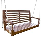 northbeam SWG0120210010 Nantucket Verandaschaukel, Akazie, Natur, 50 cm T x 117 cm B x 57 cm H