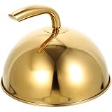 SHINEOFI Edelstahl Lebensmittelabdeckung Kuppel mit Griff 18cm Ø Spritzschutz für Mikrowelle und Grill Rostfreie Steak und Käseglocke zum Frischhalten und Schutz von Speisen