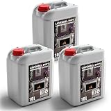 30L Premium Bioethanol 96,6% Rein - 3x10 Liter ökologischer Brennstoff für Ethanol-Kamine, saubere Verbrennung, rauchfrei, lebendige und stabile Flamme (Lavendelduft)