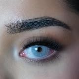 Realistische Farbkontaktlinsen | Ozeangraue Jahreslinsen zum Einmalgebrauch, 14,5 mm Durchmesser, 8,6 mm Basiskurve, 2 Linsen | 12 Monate Tragedauer (14,6 mm, -1,50, Dioptrien)