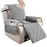 Wasserdicht Sesselschoner, Sesselbezug mit Taschen, Sesselschoner Für Relaxsessel, Waschbar Sesselüberwurf, Anti-Rutsch Armlehnenschoner für Zuhause mit Kindern und Haustieren Hund