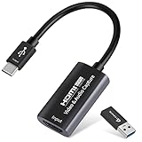 Video-Capture-Karte, Guermok USB 3.0 HDMI auf USB C Audio-Capture Card, 4K 1080P60 Capture Geräte für Gaming Live Streaming Video Recorder, kompatibel mit Windows Mac OS System für PS4/5, Switch, Xbox