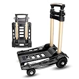 Faltbare Transportkarre Faltbarer Trolley, robuster Sackkarre mit Rucksack, Gepäckwagen, Einkaufswagen for Gepäcktransport, Reisen, Einkaufen FüR Camping, Festival, Garten & Palettenwagen-Tran