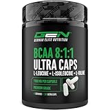 BCAA Ultra Caps - 365 Kapseln mit hochdosierten 1100 mg pro Kapsel - Leistungsstarkes 8:1:1 Verhältnis - Leucin, L-Isoleucin, L-Valin - Verzweigtkettige essentielle Aminosäuren