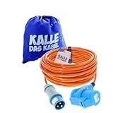 KALLE DAS KABEL CEE Verlängerung Kalle Blue Signal 2,5mm² Winkel Industrie BAU Boot Womo Camping Vollpur-Premium-Leitung 20 Meter