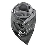 LOIJMK Damen Schal Warm Cotton Printing Button Fashion Soft Wrap Schal Tücher Modetalente Schals Tiermotive (C, One Size)