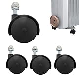 Stuhlrollen, Rollen für Stühle mit Rollen, Ersatzrollen für Ölheizer, 4 Stück, Basisrollen für Stühle, elektrische und bequeme Heizungen.