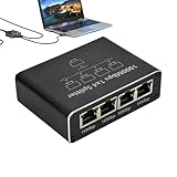 Hochgeschwindigkeits-Ethernet-Kabel-Splitter, 1 In 4 Out-Netzwerkkabel-Splitter, 1000 Mbps Ethernet-Splitter, RJ45-Internet-Splitter, Multi-Port-Ethernet-Splitter, Ethernet-Adapter für Konsolen