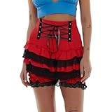 QJDFLL Fasching Karneval hosenbügel klemmbügel hosen damen schwarz cord sport essentials jogginghose herren jeanshose baggy cargo outdoor für winter wadenstrümpfe handball(Rot,L)