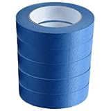 WJLYDM Malerkrepp 5 Rollen Abdeckband for Lackieren von blauem Autolackbedarf, Automobilkünstlern, for Abkleben von großen Autobedarfsartikeln FüR Streichen, Lackieren, Renovieren