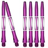 FOMIYES Aluminium Dartschäfte 6 Stück Violett Metallschäfte mit Gewindewellen für Präzises Wurfspiel Dartsport Zubehör für Profi und Freizeitspieler