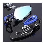 Motorradspiegel Bar End Spiegel Für YAMAHA MT 09 MT09 Motorrad-Rückspiegel Lenkerende(Blau)
