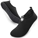 SIMARI Wasserschuhe Damen und Herren, schnelltrocknend, Barfuß, für Outdoor, Strand, Schwimmen, Sport, Yoga, Schnorcheln 202 dot Black, EU 40, SWS001