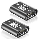 BRV Explorer HDMI Kupplung 8K 2 Pack, HDMI Buchse auf Buchse Verbinder 2.1, HDMI Verlängerung Adapter Kompatibel mit 8K@60Hz/ 4K@120Hz UHDHDR eARC 3D Dolby, für Laptop, HDTV, PC, Monitor, Roku TV