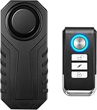 ZEXMTE Fahrrad Alarm, 113dB Diebstahlsicherung Alarm Mit Fernbedienung, Vibration Motion Sensor Wasserdicht Alarm Für Motorrad, Roller, Fahrrad, Tür