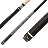 Parker Billardqueue JPS-Serie einfarbiger 2-TLG.Profi-Cue, hochwertiges Ahornholz und Leinenwicklung Griffbereich, 13 mm Ledertip, schwarz, dunkelrot und weiß