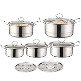 Topfset ohne | Professionelles Antihaft-Kochgeschirr-Set | Premium-Kochgeschirr für gedämpftes , Suppen und tägliche Küche