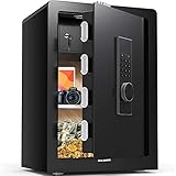 Safe Box 2,6 CUB für Home Office Hotel mit LCD-Bildschirm, intelligenter Spracherinnerung, herausnehmbares Regal – Waffengeld, Passwörter aufbewahren – Sicherheitssafe