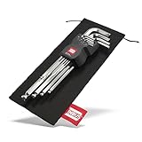 INBUS® 70167 Winkelschraubendreher Set 9tlg, 1.5–10mm, mit Kugelkopf — Made in Germany