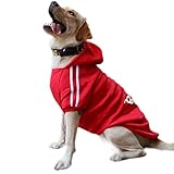 Eastlion Hunde Warm Hoodies Mantel Kleidung Pullover Haustier Welpen T-Shirt Rot 3XL