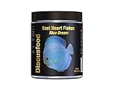 Best Heart Flakes Blue Dream Premium Fischfutter, Flockenfutter, Rinderprotein als Flocke, mit Vitaminen und Mineralien, alle Zierfisch, speziell auch für Diskus oder Welse, unterstützt Blaue Farbe