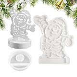 Kerzenhalter-Form, Weihnachtsmann-Kerzenhalter, Weihnachts-Kerzenform, Gips-Dekor-Formen mit Weihnachtsmann-Kerzenhalter, Form für festliche Dekorationen