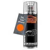 TRISTARcolor RAL 2009 Verkehrsorange glänzend 2K Acryl Spraydose Sprühdose Spritzlack Sprühlack 400 ml schnelltrocknend
