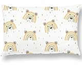 SUPERBE BEBE Kinderkissen Mit Kopfkissenbezug Baumwolle - Kissen für Kinder 1 bis 3 Jahre Größe 33x45cm - Weiches Kissen Hypoallergen Maschinenwaschbar Ideal Fürs Bett oder Auf Reisen EIN Nickerchen