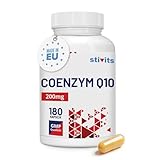 Coenzym Q10 200mg – 180 vegane Kapseln – Hochdosiert, 6 Monate Vorrat, antioxidativ, Energie & Herzgesundheit, GMP Qualität, laborgeprüft