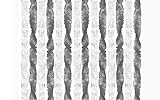 BRUNNER Chenille Flauschvorhang 56 x 205 cm grau/weiß