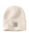 Carhartt Herren Knit Cuffed Beanie Beanie Hat, Winter White, Einheitsgröße