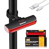 StVZO Zugelassen Fahrrad Rücklicht【2021 Model】Fahrradlicht Hinten Hell,Wasserdicht USB Aufladbar LED Fahrradbeleuchtung 500mAh Akku Bike Light,270 Grad Weitwinkelsicht Retro Fahrradlampe 2 Halterung