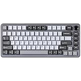 YUNZII B75 Mechanische Tastatur, 75% Hot Swappable Tastatur mit Knopf, RGB Backlit Dichtung Gaming Tastatur mit Double-Shot PBT Keycaps, Kirschprofil (Dark Grey, Cocoa Cream v2 Switch)