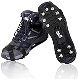 Lechin Schuhspikes Schuhkrallen für den Winter Steigeisen aus kältebeständigem und langlebigem Bio-Silikon und Edelstahl Schuh Spikes Eisspikes (2022-XL)