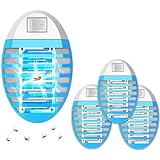 Mückenlampe, Insektenvernichter Elektrisch, Steckdosen-Insektenvernichter mit UV-Licht, mückenfalle, für Fliegen, Mücken, Motten, Küche, für Schlafzimmer, Indoor (4 Pack)